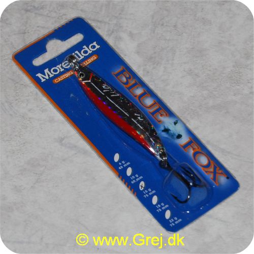 027752079931 - Blue Fox Møresilda 15 gram - Sølv/rød holografisk